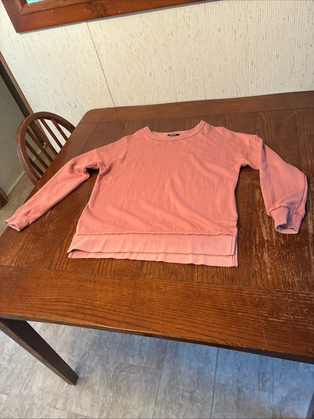 Buffalo David Bitton Crew Neck Sweatshirt Women’s XS Dusty Rose Relaxed